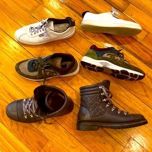 Set of 3 mens CHANEL shoes (2 sneakers, 1 pair of boots).